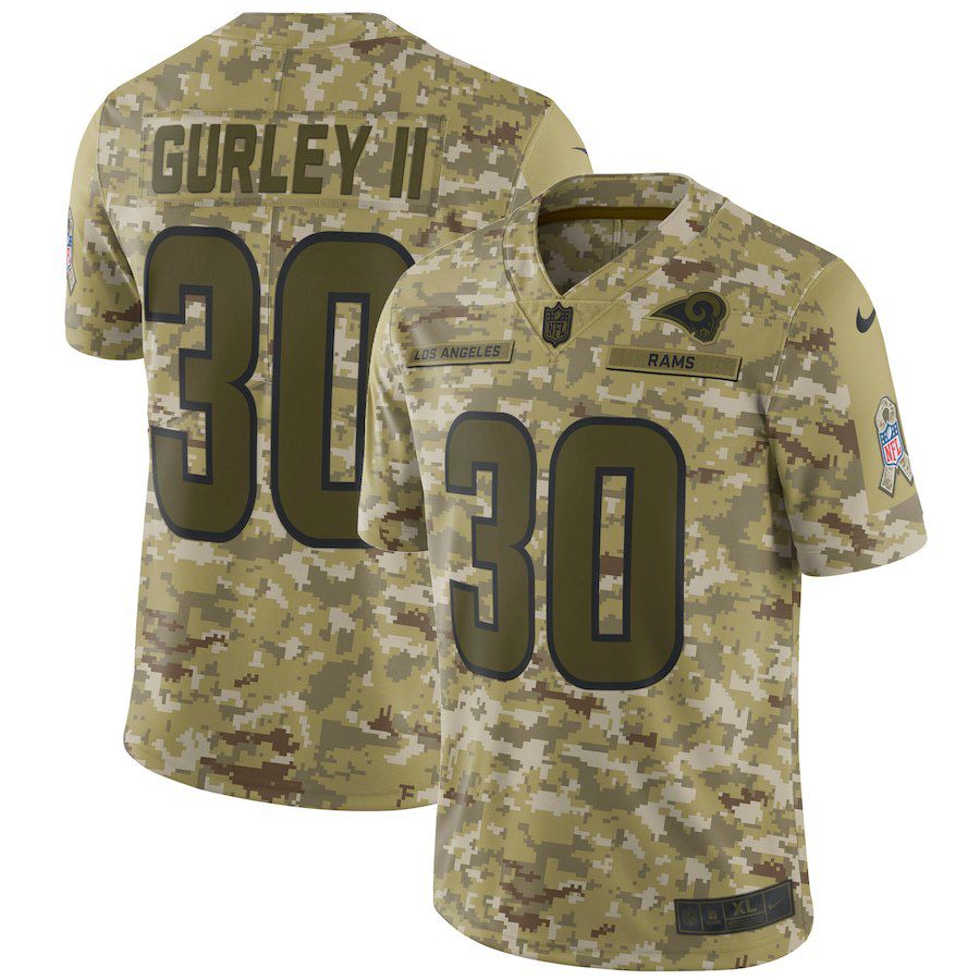 Men Los Angeles Rams #30 Gurley ii Nike Camo Salute to Service Retired Player Limited NFL Jerseys->atlanta falcons->NFL Jersey